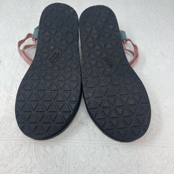 Teva Black Multi Pastel Color Block Universal Flatform Sport Sandal  Size 10 - Picture 3 of 7